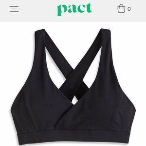 Pact Crossover Bralette (M) 100% organic cotton